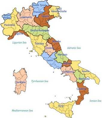 Тоскана на карте италии
