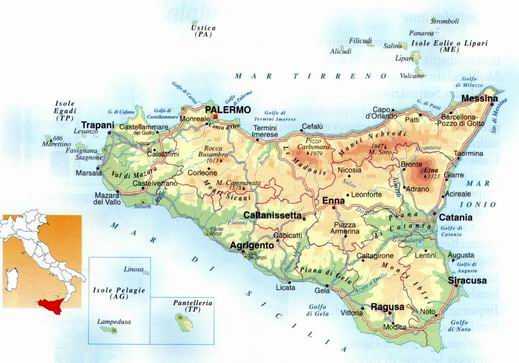 Остров сицилия на карте мира