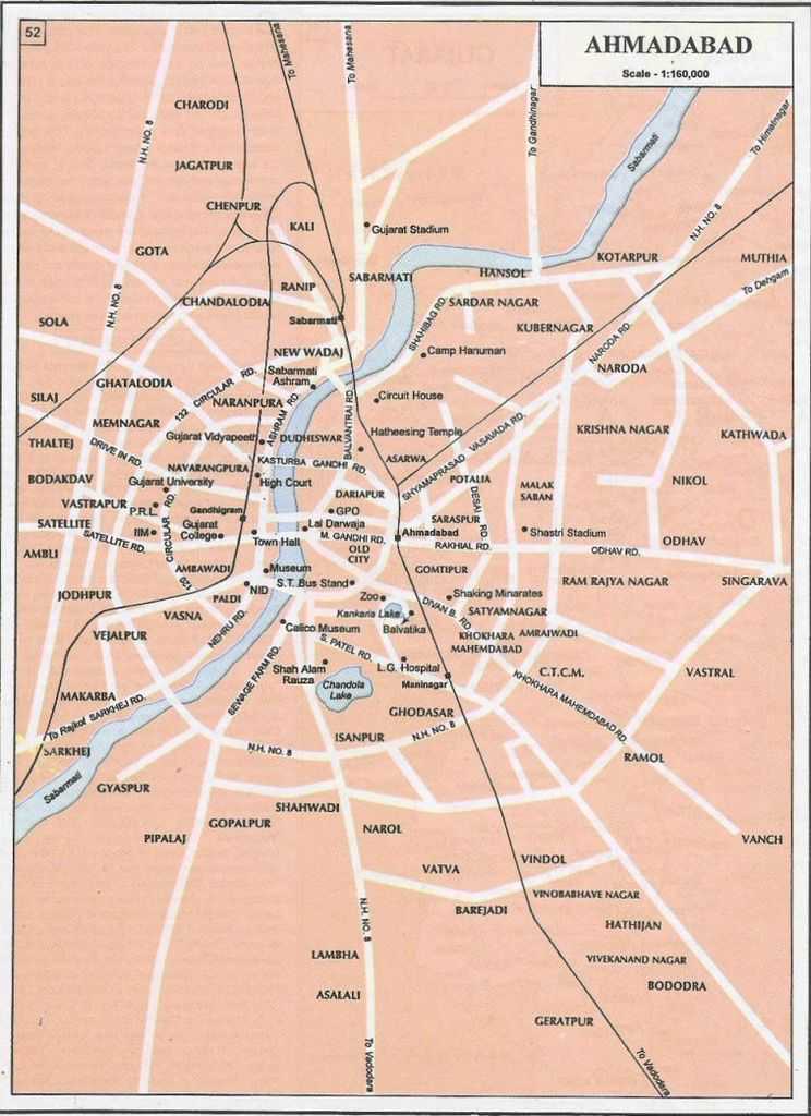 Ахмадабад на карте