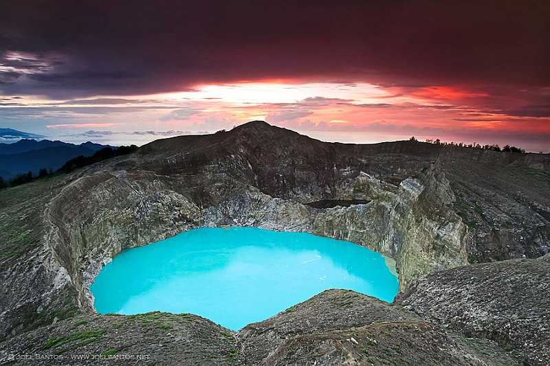 Вулкан келимуту, флорес, индонезия
