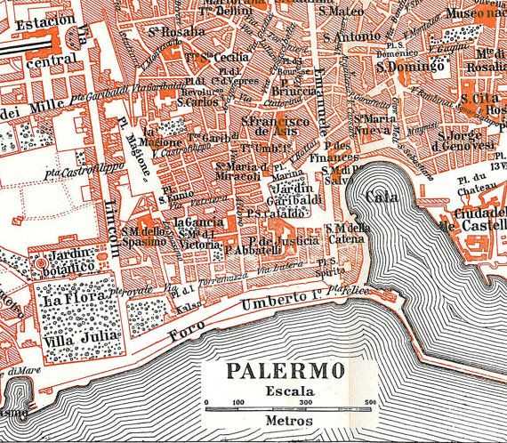 Карта достопримечательностей палермо: улицы, музеи, самые интересные места
