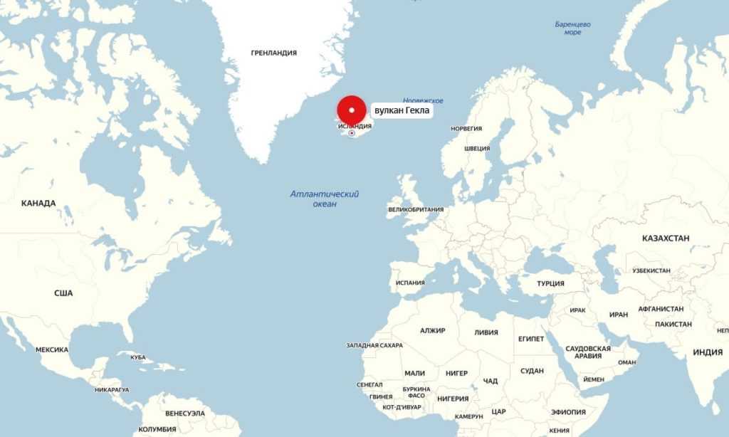 Исландия на карте мира на русском языке - где находится, подробно