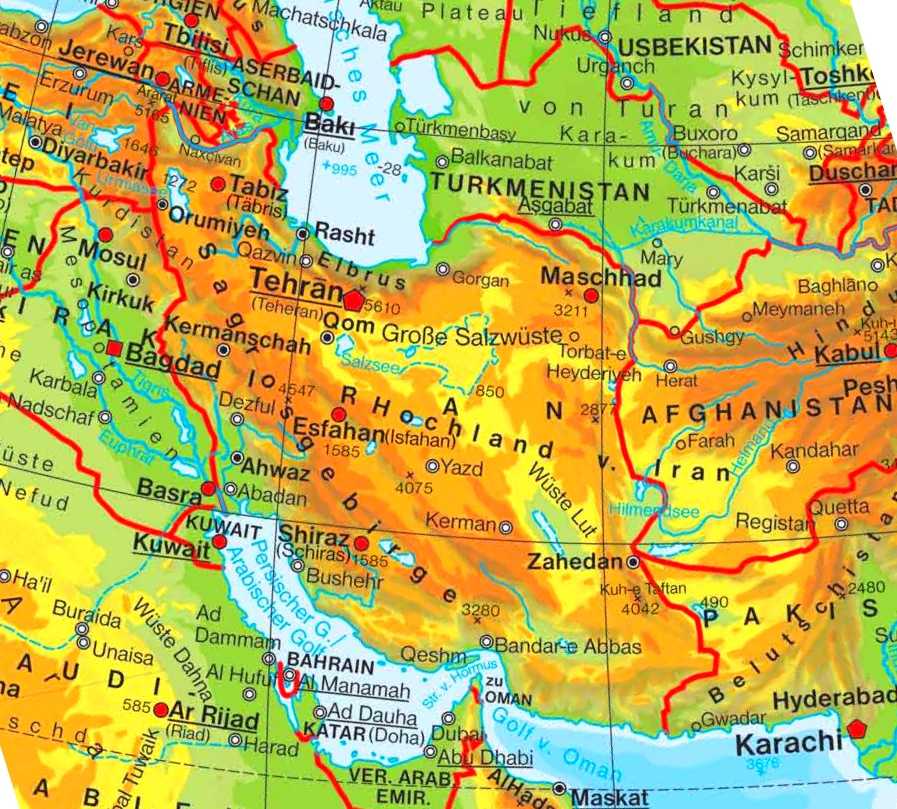 Климатическая карта ирана