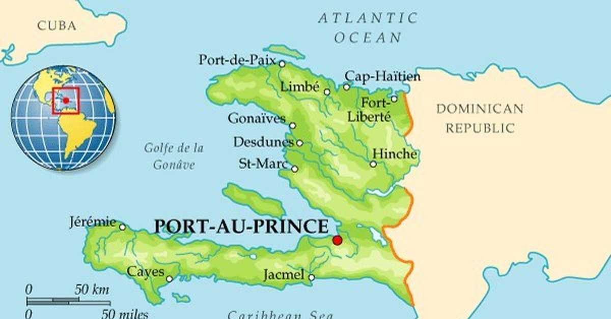 Где находится остров гаити на карте мира?
