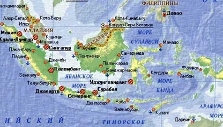 Где находится индонезия - на политической карте мира, что такое