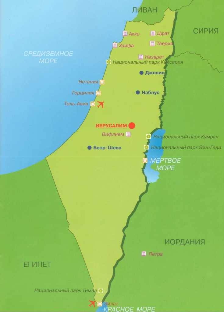 Израиль на карте мира