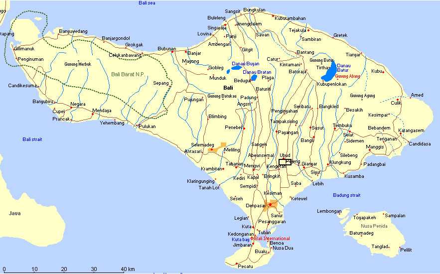 Бали на карте с курортами индонезии, фото, отзывы туристов