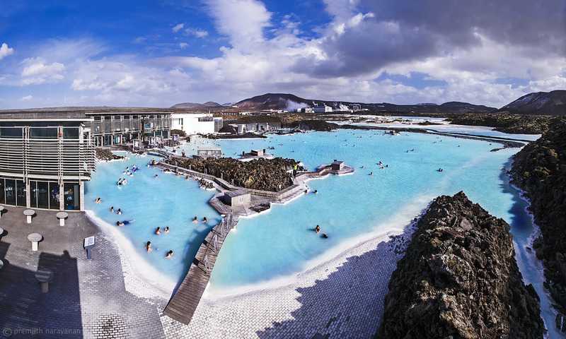 Термальный бассейн голубая лагуна в исландии