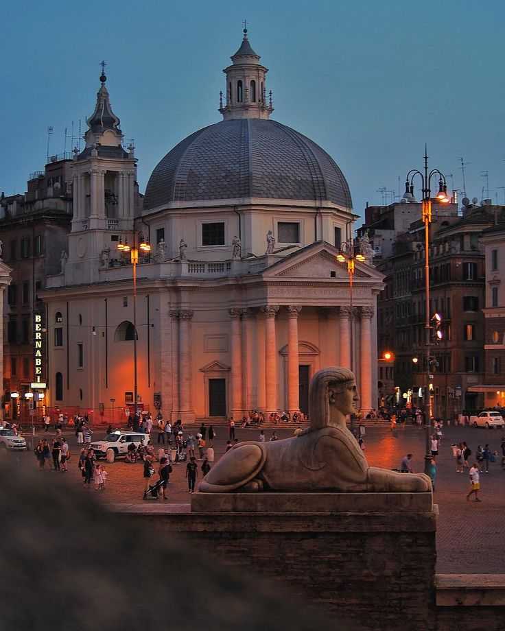 Пьяцца дель пополо (piazza del popolo) описание и фото - италия: рим