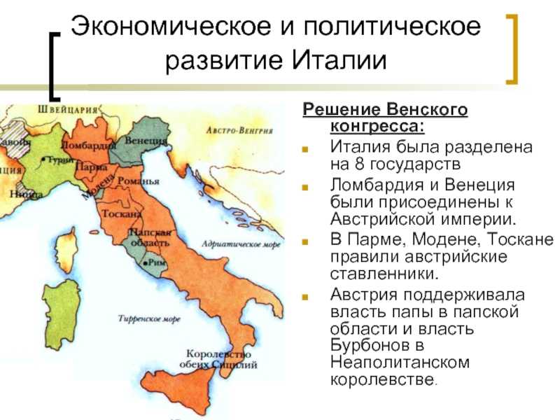 Карта италии на русском языке