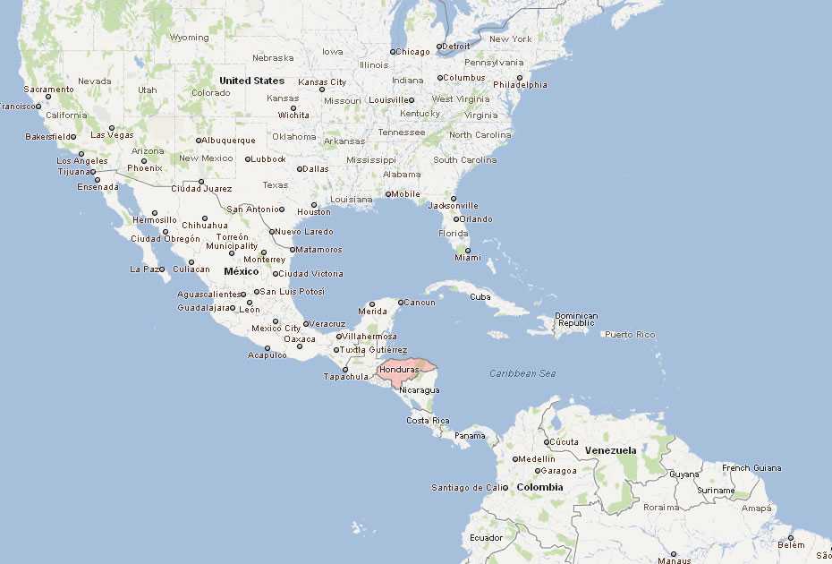 Карта регионов и провинций гондураса с возможностью скачивания и печати - orangesmile.com