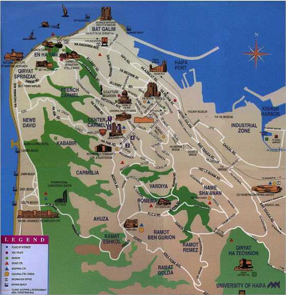 Хайфа - карта метро | детальная карта метрополитена хайфы для печати или скачивания | подземка хайфы