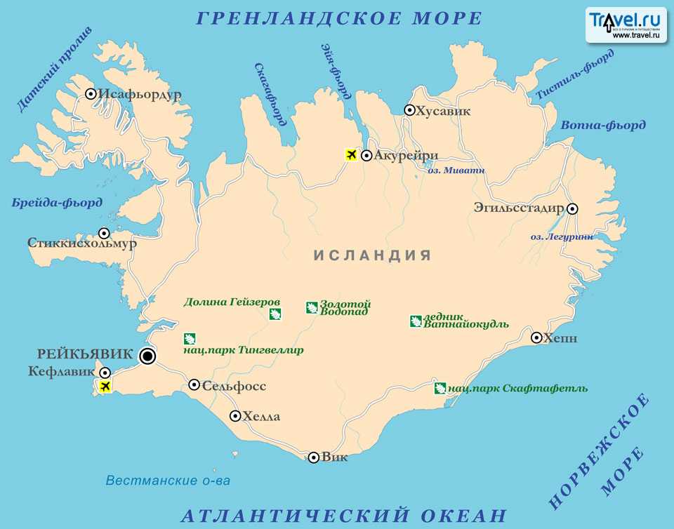 Карта исландии на русском языке. где находится исландия на карте мира и европы карта исландии на русском языке