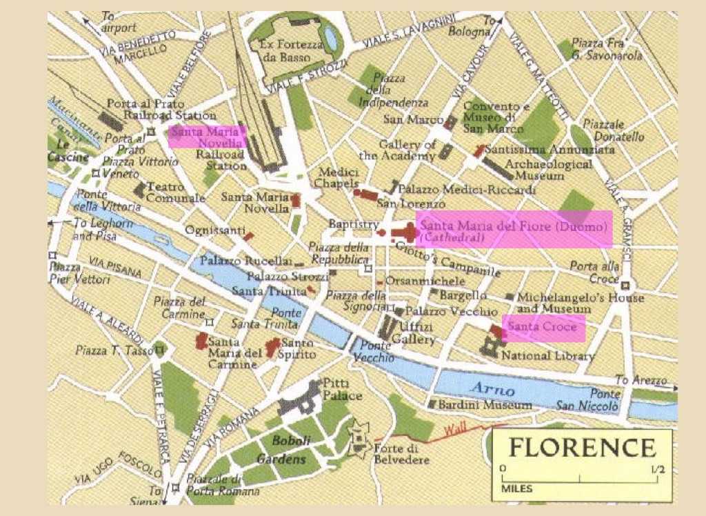 Подробные, детальные карты флоренции с возможностью скачать или распечатать