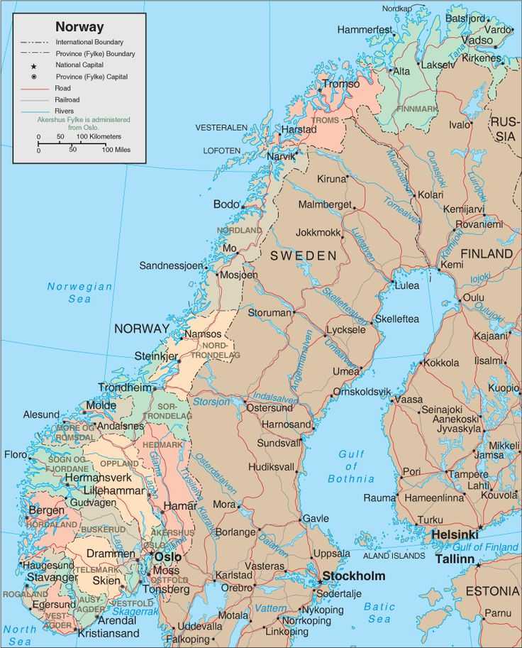 Норвегия где на карте