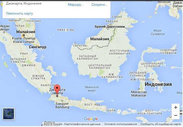 Подробная карта Индонезии с отмеченными городами и достопримечательностями страны. Географическая карта. Индонезия со спутника