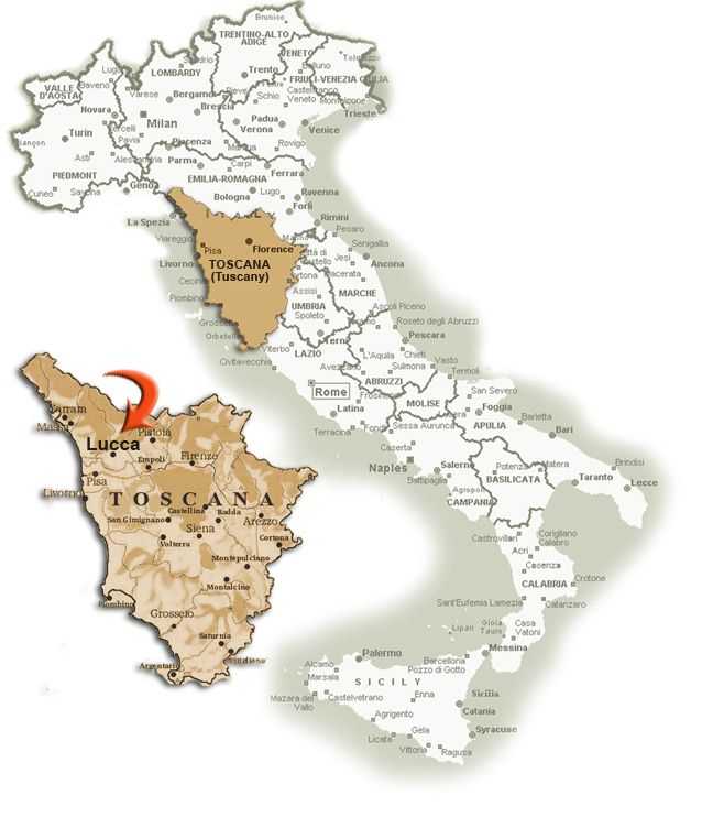 Карта тосканы