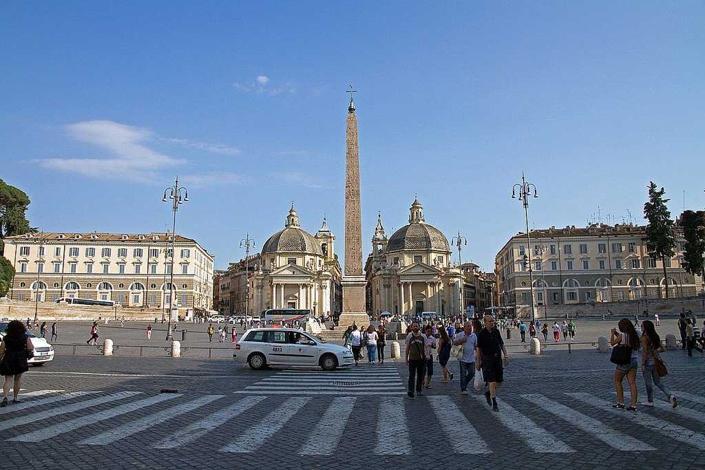 Пьяцца дель пополо (piazza del popolo) в риме - церкви и памятники