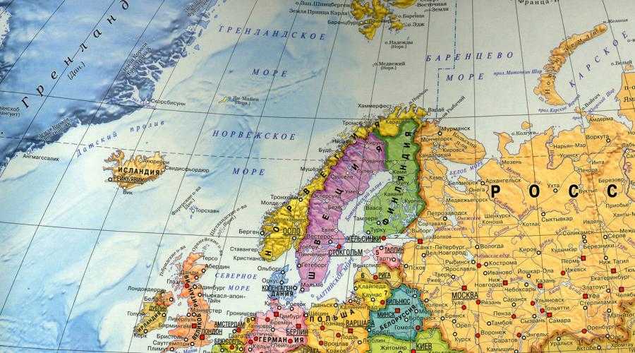 Где находится исландия на карте мира и европы