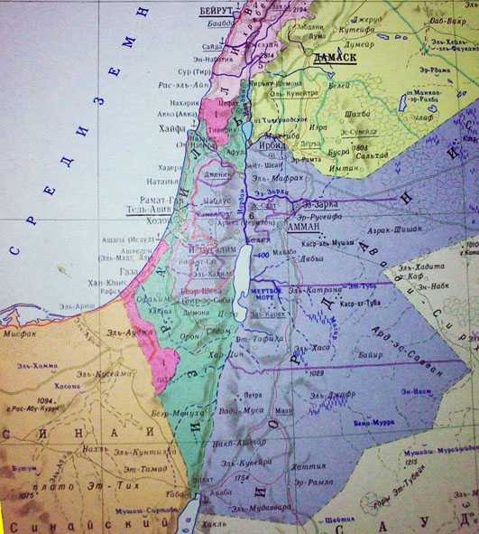 Карта израиля
