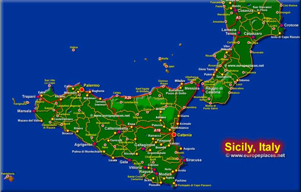 Остров сицилия (италия): города, районы, где находится