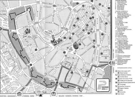 Карты вероны (италия). подробная карта вероны на русском языке с отелями и достопримечательностями
