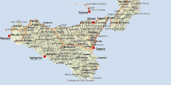 Города и курорты а карте сицилии: музеи, пляжи, достопримечательности