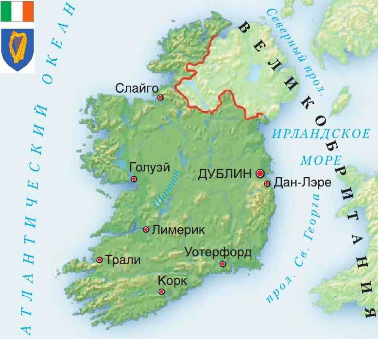 Карта ирландии, подробная на русском языке — туристер.ру