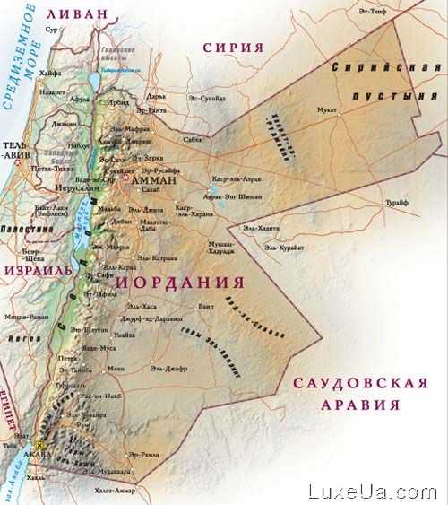 Карта отелей аммана