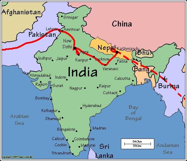 Карта варанаси, индия