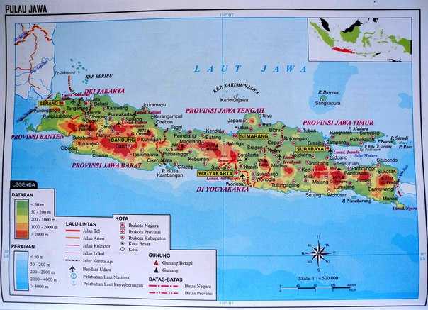 Узнай где находится Остров Ява на карте Индонезии (С описанием и фотографиями). Остров Ява со спутника