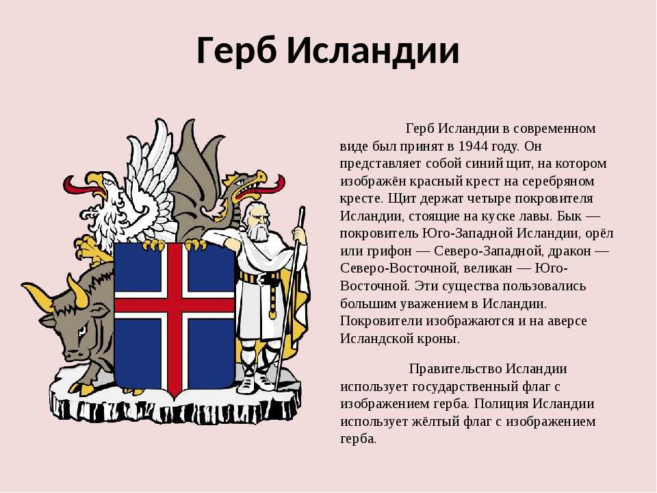 Герб и флаг исландии фото