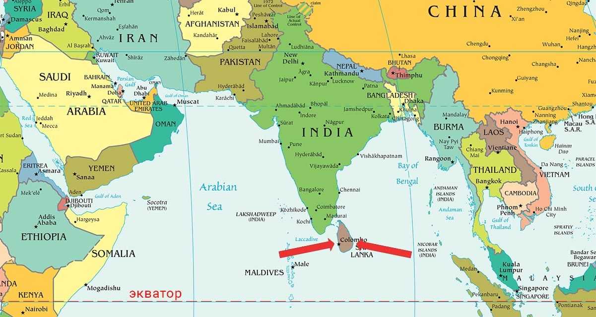 Полузамкнутая часть индийского бассейна — аравийское море на карте