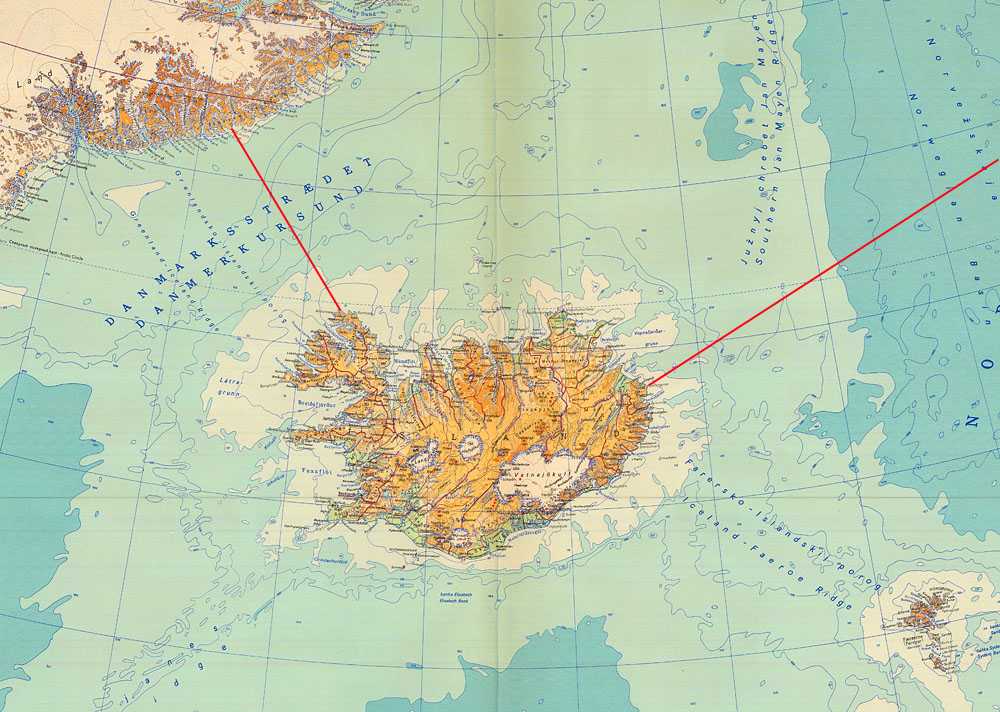 Карта исландии