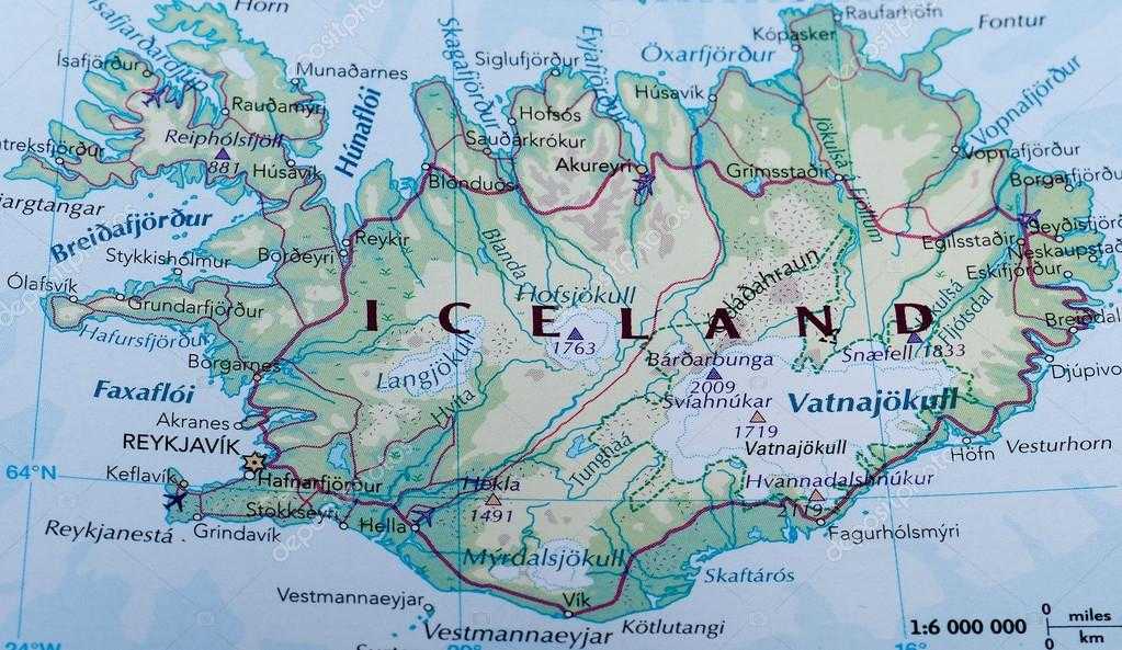 Где расположена исландия на политической карте мира на русском языке?