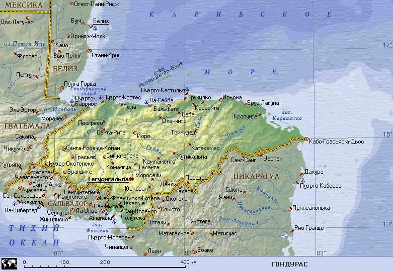 Гондурас - где находится на карте мира. что за страна?